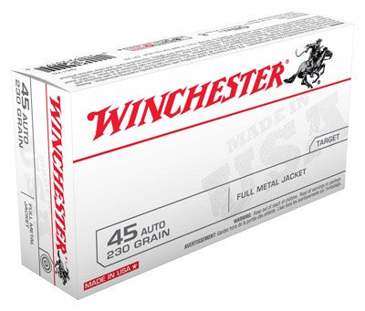 Winchester Usa 45 Acp 230gr - 50rd 10bx-cs Fmj Rn