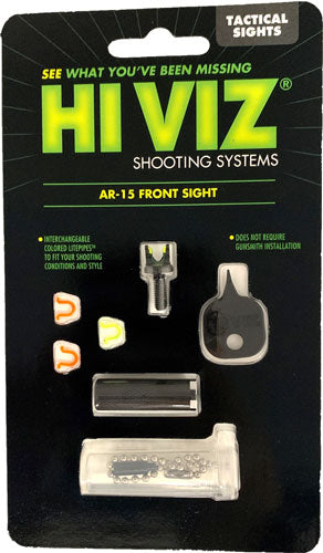 Hiviz Front Sight For Ar-15 - All Types Red-green Litepipes