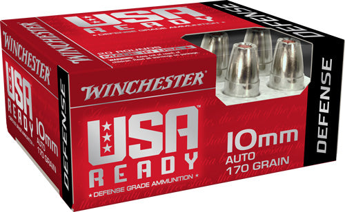 Winchester Usa Ready 10mm - 20rd 10bx-cs 170gr Hex Vent Hp