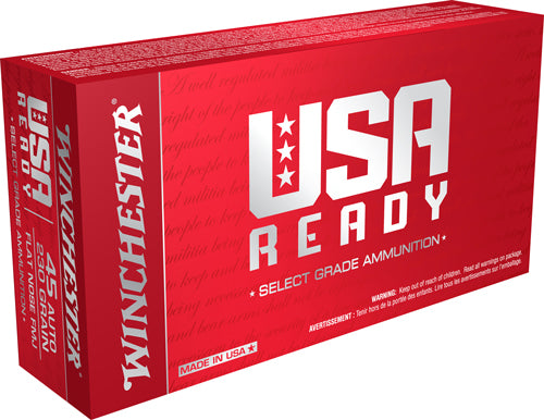 Winchester Usa Ready 45 Acp - 50rd 10bx-cs 230gr Fmj-match