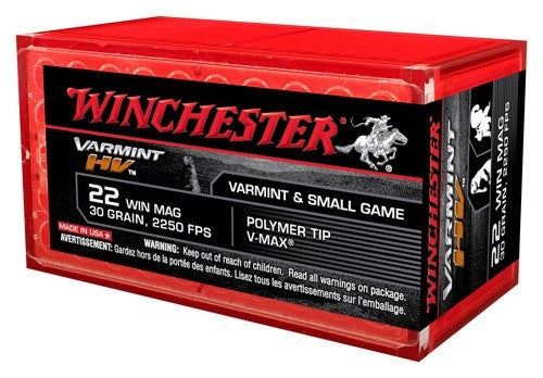 Winchester Supreme 22 Wmr - 50rd 20bx/cs 30gr V-max