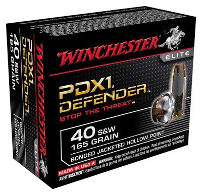 Winchester Supreme Elite 40 Sw - 165gr Pdx1 Def 20rd 10bx/cs