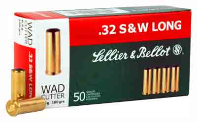 S&b 32 Sw Long 100gr Lead - Wadcutter 50rd 20bx/cs