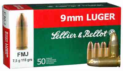 S&b 9mm Luger 115gr Fmj - 50rd 20bx-cs