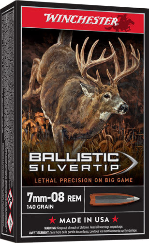 Winchester Supreme 7mm-08 140g - Ball Silver Tip 20rd 10bx/cs 1