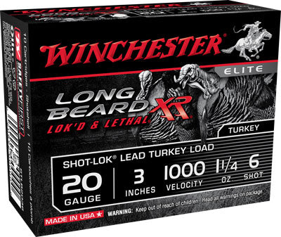 Winchester L Beard Xr 20ga 3" - 10rd 10bx/cs 1000fps 1.25oz #6