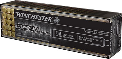 Winchester Super Supress 22lr - 100rd 20bx/cs 1090fps 45gr Lrn