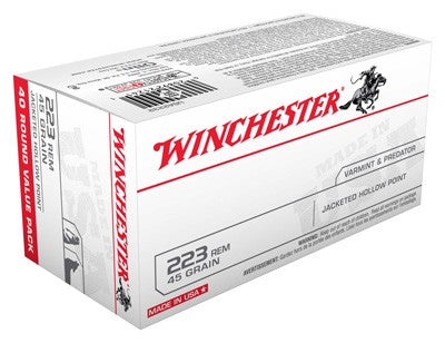 Winchester Usa 223 Remington - 40rd 10bx-cs 45gr Jhp