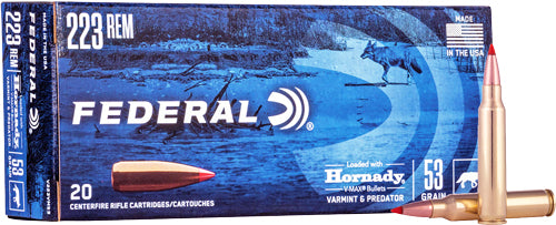 Federal 223 Remington 53gr - 20rd 10bx-cs V-max