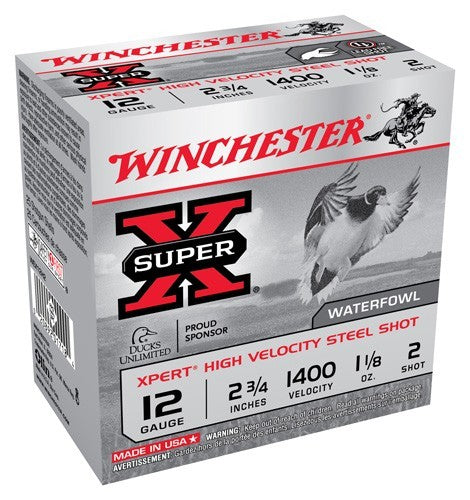 Winchester Xpert 12ga 1400f #2 - 25rd 10bx/cs 2.75" Steel 1-1/8