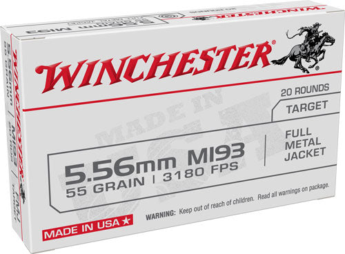 Winchester Usa 5.56x45 55gr - 20rd 50bx-cs Fmj