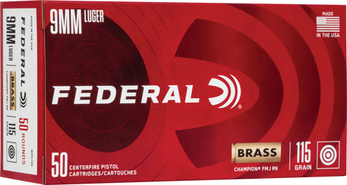 Federal 9mm Luger 115gr Fmj - 50rd 20bx-cs