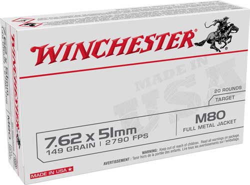 Winchester 7.62x51mm 149gr - 20rd 10bx/cs Fmj Usa Target