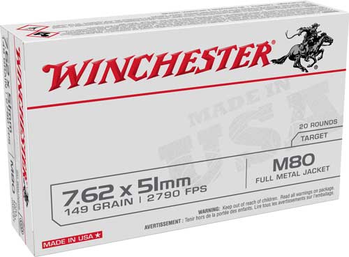 Winchester 7.62x51mm 149gr - 20rd 10bx/cs Fmj Usa Target 1
