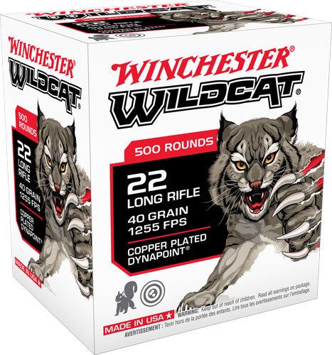 Winchester Wildcat 22lr 40gr - 500rd 10bx-cs 1255fps Lead-rn