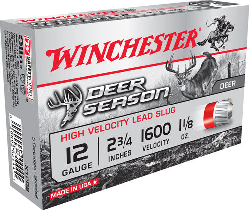 Winchester Deer Slg 12ga 2.75" - 5rd 20bx/cs 1600fps 1.25oz 1