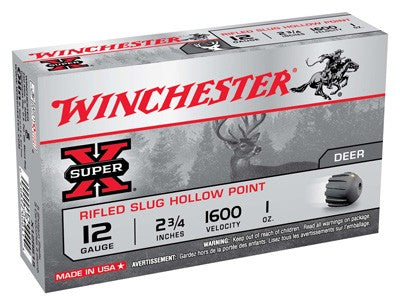 Winchester Super-x 12ga 2.75" - 5rd 50bx-cs 1600fps 1oz Rfld