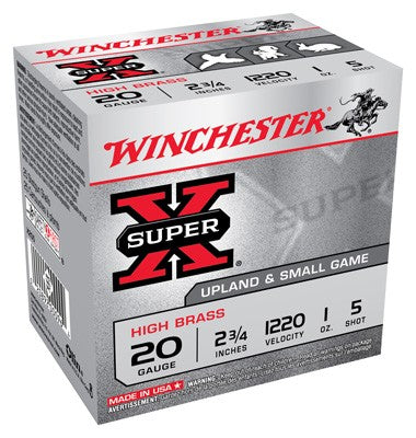 Winchester Super-x 20ga 2.75" - 1220fps 1oz #5 25rd 10bx/cs