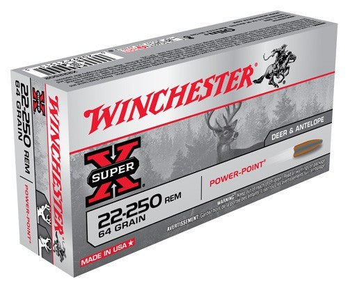 Winchester Super-x 22-250 - 64gr Power Point 20rd 10bx/cs