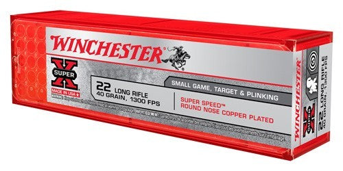 Winchester Super Speed 22lr - 100rd 20bx-cs 1300fps 40gr Lrn