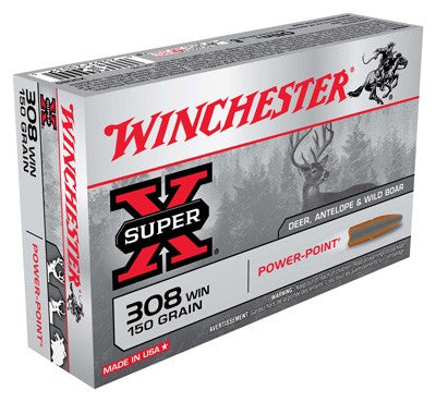 Winchester Super-x 308 Win - 20rd 10bx-cs 150gr Power Point