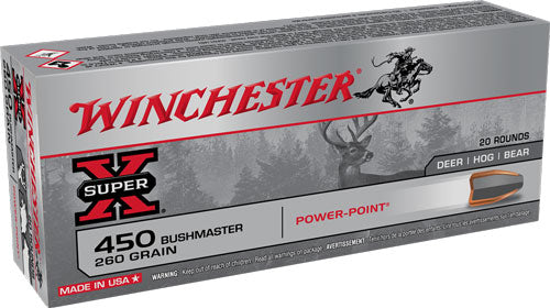 Winchester Super-x 450bushmstr - 260gr P-point 20rd 10bx/cs