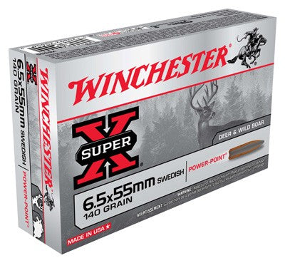 Winchester Super-x 6.5x55swed - 20rd 10bx/cs 140gr Power Point