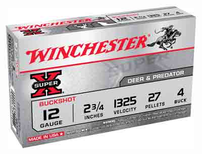 Winchester Super-x 12ga 2.75" - 5rd 50bx-cs 1325fps 4bk 27plts