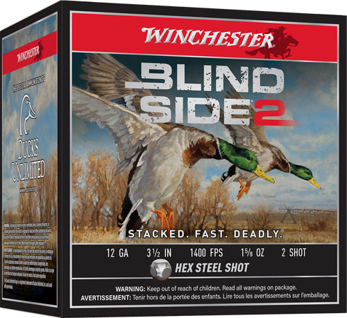 Winchester Blind Side 2 12ga. - 3.5" 25rd 10bx/cs 1-5/8oz #bb