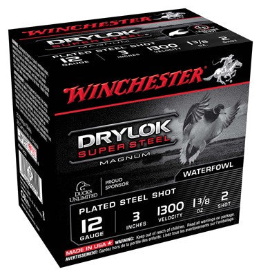 Winchester Drylok 12ga 1300fp - 25rd 10bx-cs 3" 1-3-8oz #2