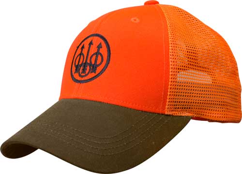 Beretta Cap Upland Trucker - Blaze Mesh Back Orange-tobacco
