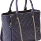 Bulldog Concealed Carry Purse - Quilted Tote Style Navy