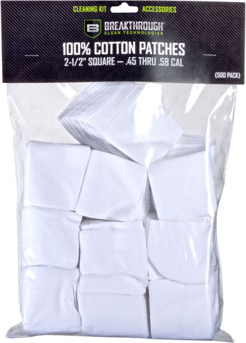 Breakthrough Cleaning Patches - 2 1/2" Square .45-.58 50 Pack