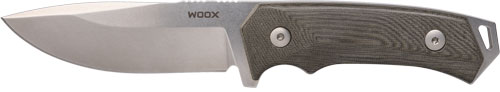 Woox Knife Rock 62 Fixed Blade - 4.25" Grey Micarta Plain Hndl