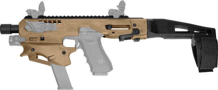 Caa Mck Micro Conversion Kit - Glock 9-40 W-brace Tan-fde