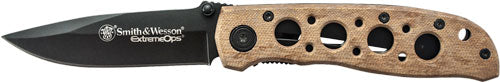 S&w Knife Extreme Ops 3.2" - Blade Black-desert Camo Handle