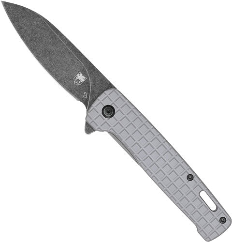 Cobratec Rhino Folder 3.37" - Grey-black Stonewash D2 Blade