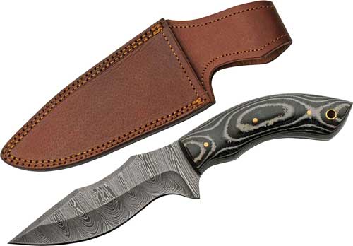 Szco Rite Edge 5" Charcoal - Micarta Damascus Dp W-sheath