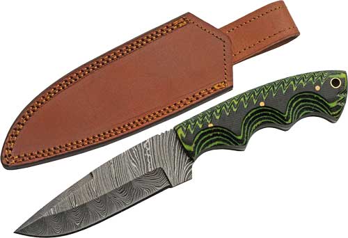 Szco Rite Edge 5" Tree Ridge - Micarta Damascus Cp W-sheath