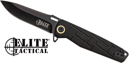 Mc Elite Tactical Readiness - 3.5" Drop Point Fldr Blk-blk