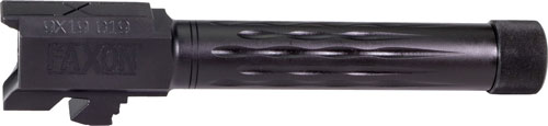 Faxon Glock 19 Barrel 9mm - Flame Fluted Threaded Blk