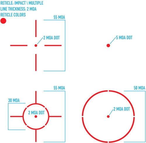 Firefield Impact Xlt Reflex - Qr Multi Reticle Red Dot 4