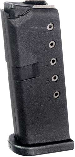 Pro Mag Magazine Glock 43 - 9mm 6rd Black Polymer
