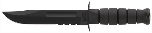 Ka-bar Fighting-utility Knife - 7" Serr W-plastic Sheath Black