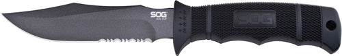 Sog Knife Seal Pup 4.75" - Black Serrated W-kydex Sheath