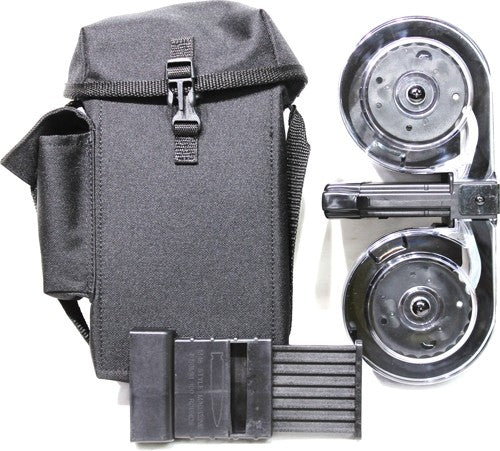 Iver Johnson Magazine Ar15 - .223 100rd Drum Blk-clear Poly 3