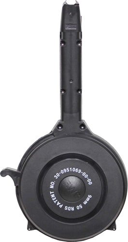 Iver Johnson Magazine Glock - 9mm 50rd Drum Black Polymer