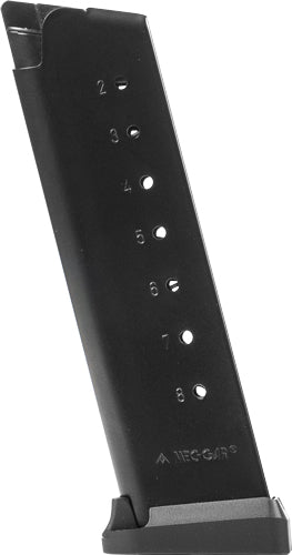 Mec-gar Magazine 1911 Govt. - .45acp 8rd Afc W-comp Plt Blk