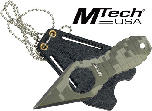 Mc Mtech 2.25" Spear Point - Neck Knife W/sheath Stonewash 1