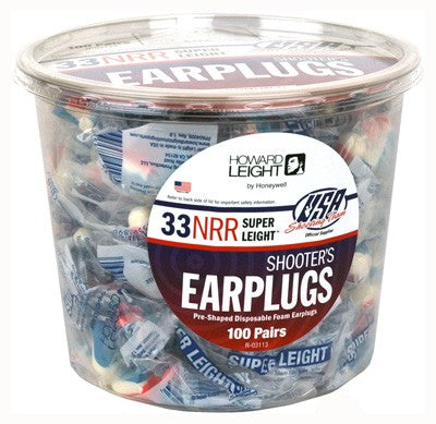 Howard Leight Usa Shooters - Disposable Ear Plugs 100 Pack